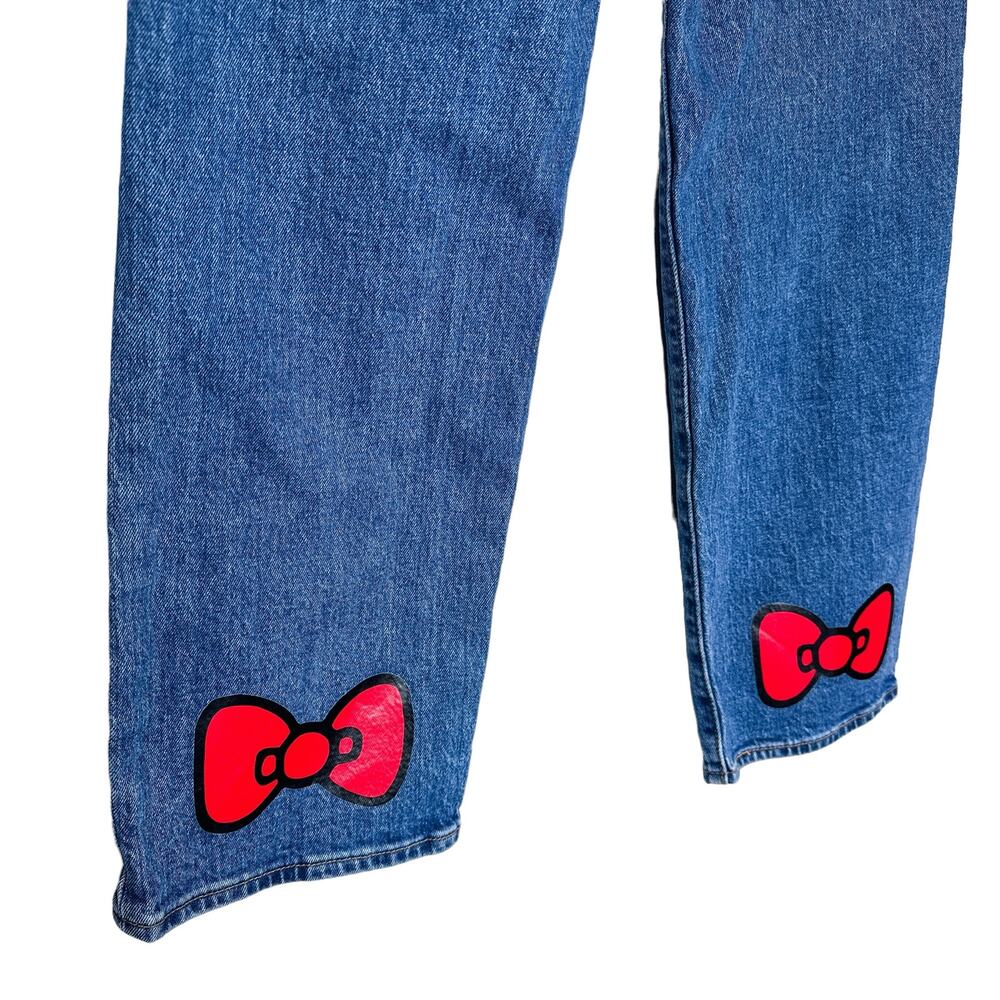 Levi’s x Hello Kitty Ribcage Straight Ankle Jean Button Fly Denim Blue 28 - Picture 7 of 15